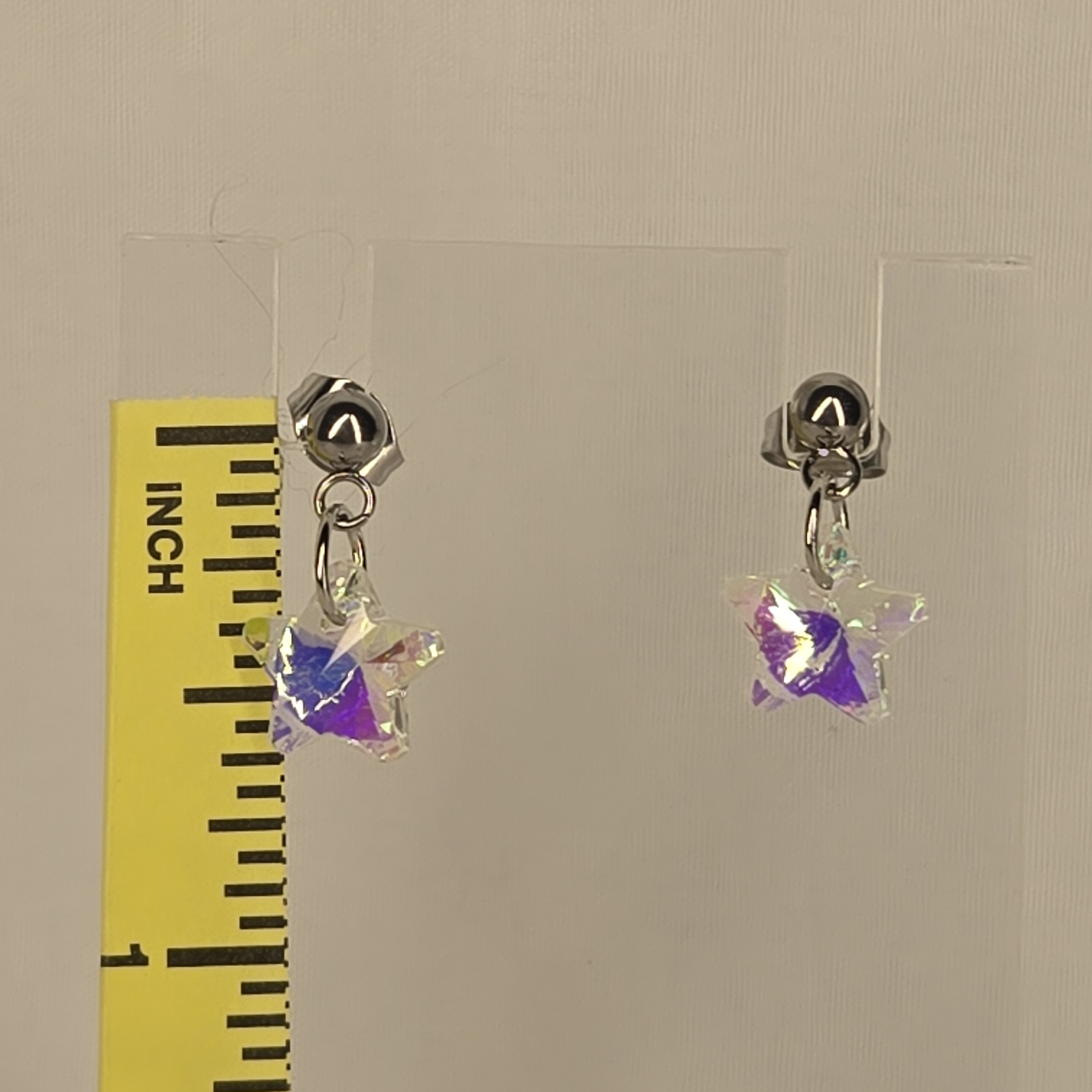 Crystal Star Drop Earrings 6$